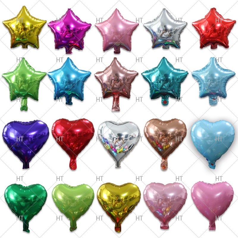 ลูกโป่งฟอยล์ ดาว สำหรับตกแต่ง ขนาด10นิ้ว และ18นิ้ว