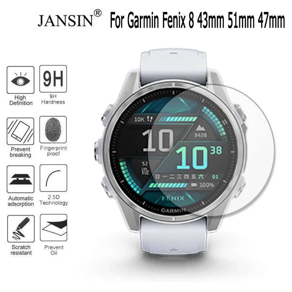 ฟิล์มนาฬิกา Garmin Fenix 8 51mm 47mm 43mm ฟิล์มนาฬิกา ฟิล์มกันรอยนาฬิกา ฟิล์มกระจกกันรอย สำหรับ Garm