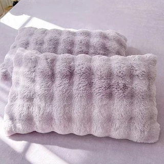 Ins Tutu Bubble Velvet ปลอกหมอน-Dirt-Resistant Breathable Warm ปลอกหมอนหรูหรากํามะหยี่นมปลอกหมอนคู่แพ็ค
