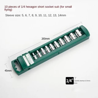 LONFY ชุดประแจ Hex Socket 1/4 3/8 1/2 ซ็อกเก็ตลึก Chrome Vanadium Steel เครื่องมือวงล้อยาวสั้นพร้อมตัวยึด