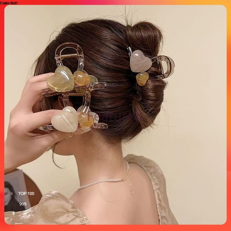 Featured กิ๊บติดผมรูปหัวใจเกาหลี อะคริลิค วัสดุกิ๊บติดผม 8ซม