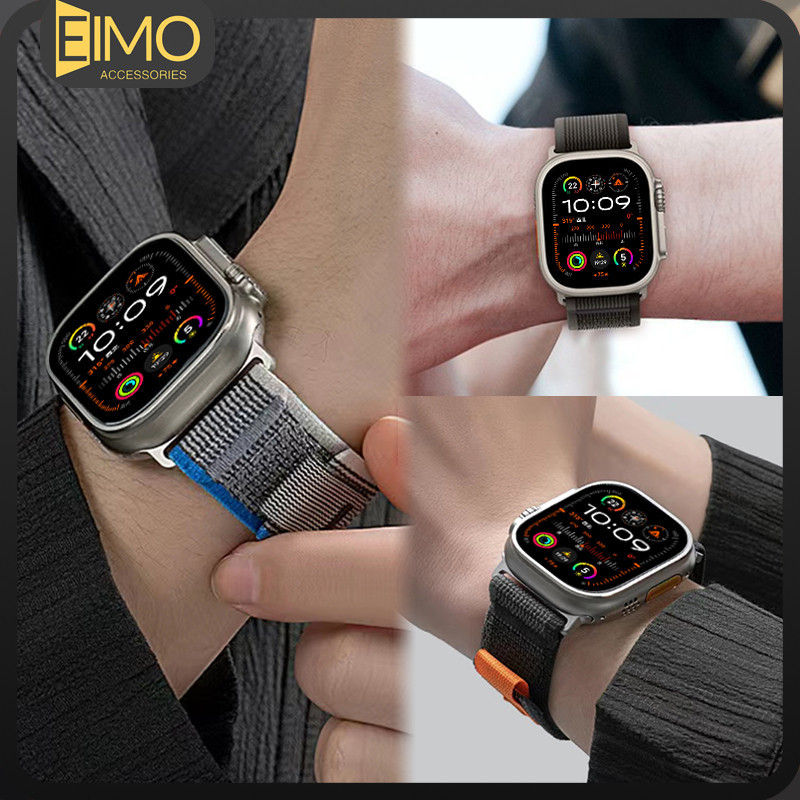 Trail Loop สายกีฬาไนลอน For Iwatch Apple Watch 46มม 45 40 42มม Series 11 10 9 8 7 6 /Ultra/SE 3 49mm วงดนตรี สร้อยข้อมือ