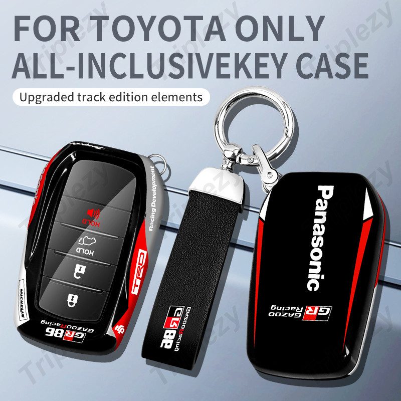 Abs Racing สไตล์สมาร์ทกุญแจรถ Fob กรณีผู้ถือ Shell Remote พวงกุญแจอุปกรณ์เสริมตกแต่งสําหรับ Toyota Camry Corolla RAV4 Land Cruiser Prado Crown