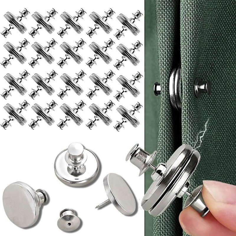 แนะนำ ผ้าม่าน 3/5/10 คู่โลหะแม่เหล็กผ้าม่าน Holdabcks - ผ้าม่านที่ถอดออกได้ปิดคลิปปุ่มผู้ถือ - Home Organizer ราคาพิเศษ มีเก็บเงินปลายทาง