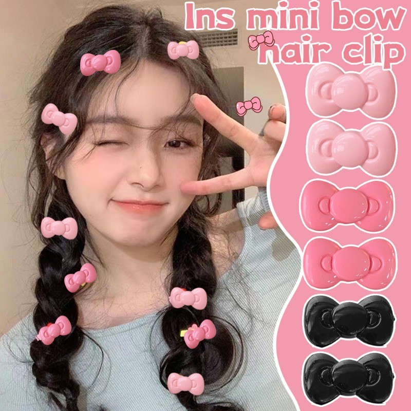 กิ๊บติดผมโบว์ขนาดเล็ก - อะคริลิคด้านข้าง Bangs Barrettes - Duckbill คลิปเครื่องประดับผม - สาว Party Decor Hairpin - สไตล์ญี่ปุ่นหวาน