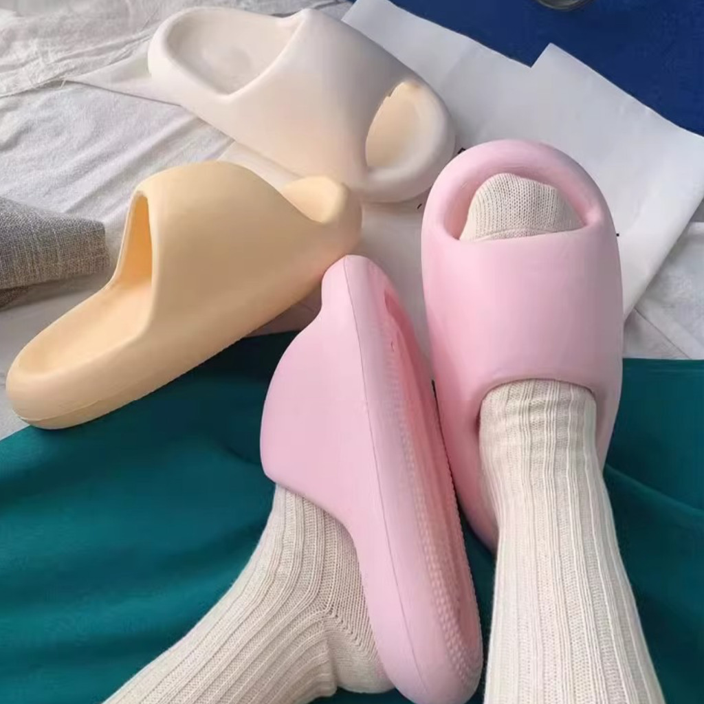 Destin🩰พร้อมส่งจากไทย🛒 (LT-977) EVAพื้นหนาบ้าน  รองเท้าแตะแบบสวม ทรงโค้งมน พื้นเรียบ นุ่มนิ่ม ใส่สบาย สีสันสดใส