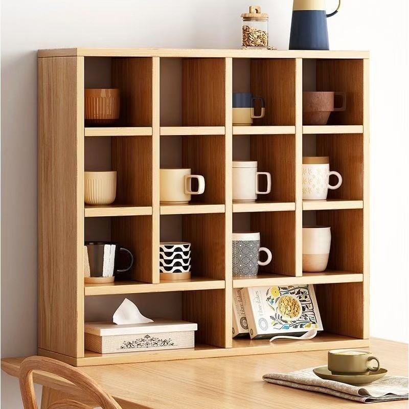Coffee Cup Storage ตู้วางโชว์หรือเก็บแก้ว กาแฟ ชาขนาดกะทัดรัดเหมาะสำหรับพื้นที่จำกัดโต๊ะที่วางแก้วน้ำตู้อเนกประสงค์