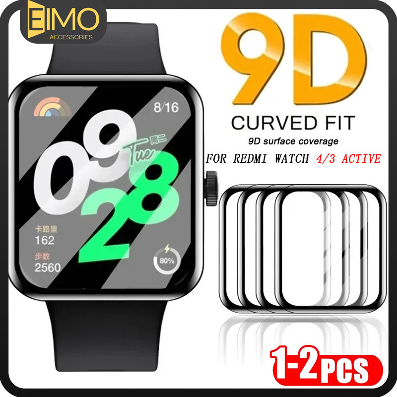 9D ฟิล์มกระจกนิรภัย For Redmi Watch 4 HD ฝาครอบป้องกันหน้าจอ Smartwatch for Redmi Watch 5 3 Active/lite