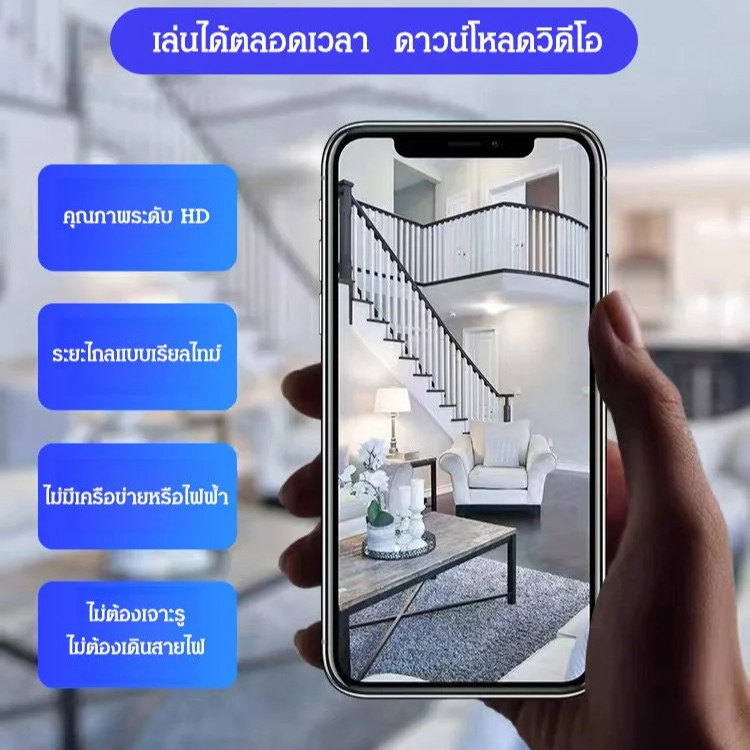 ✨ขายดี✨(ขนาดมินิ)กล้องวงจรปิดตาแมวในครัวเรือน รุ่นฮิตขายดี/กล้อง HD mini WIFI การตรวจสอบและการควบคุมระยะไกล/อินฟราเรดมองเห็นกลางคืน