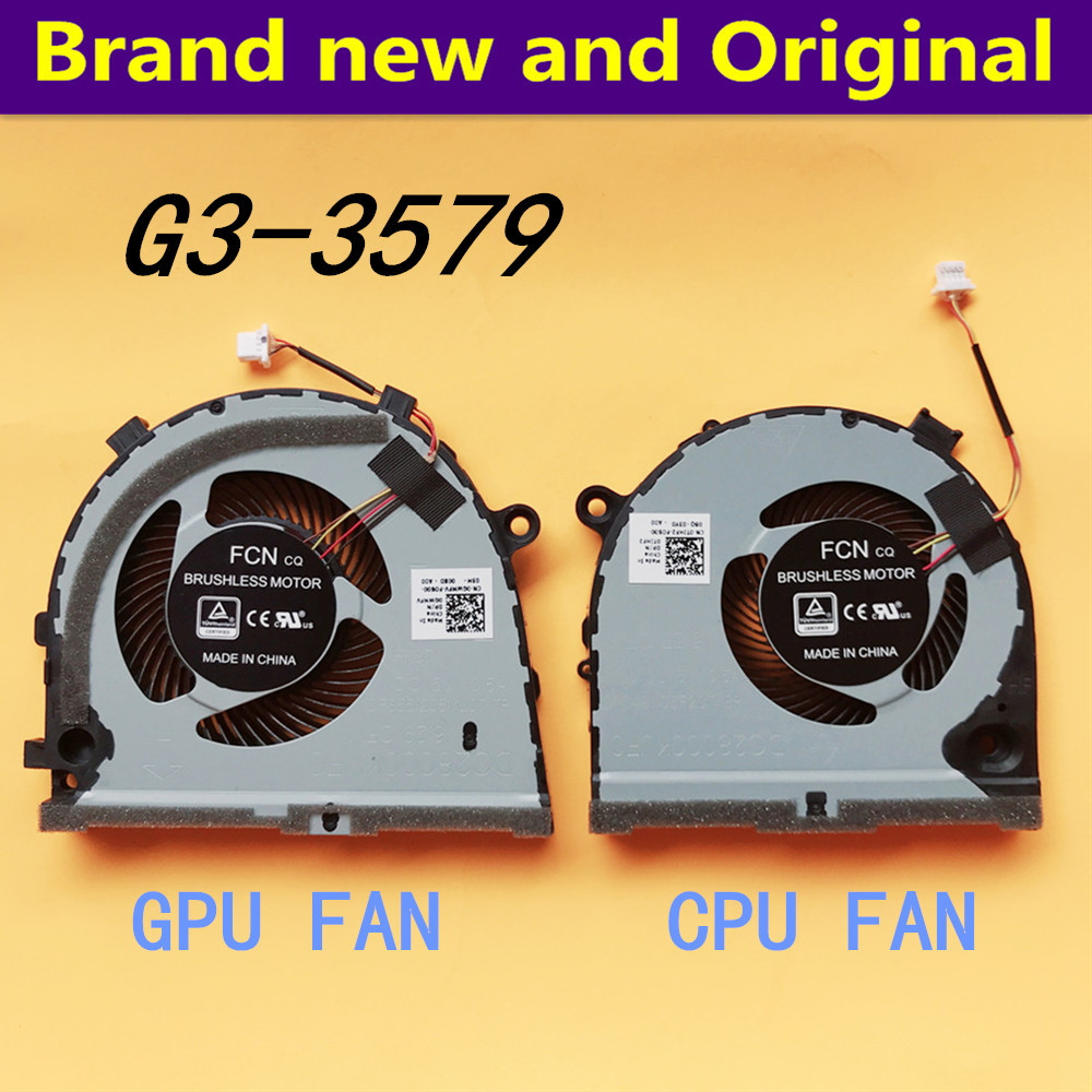 ใหม่ orignal CPU GPU พัดลมสําหรับ Dell G3 G3-3579 3779 15 5587 series พัดลมระบายความร้อน cooler 0TJHF2 TJHF2 0GWMFV GWMFV