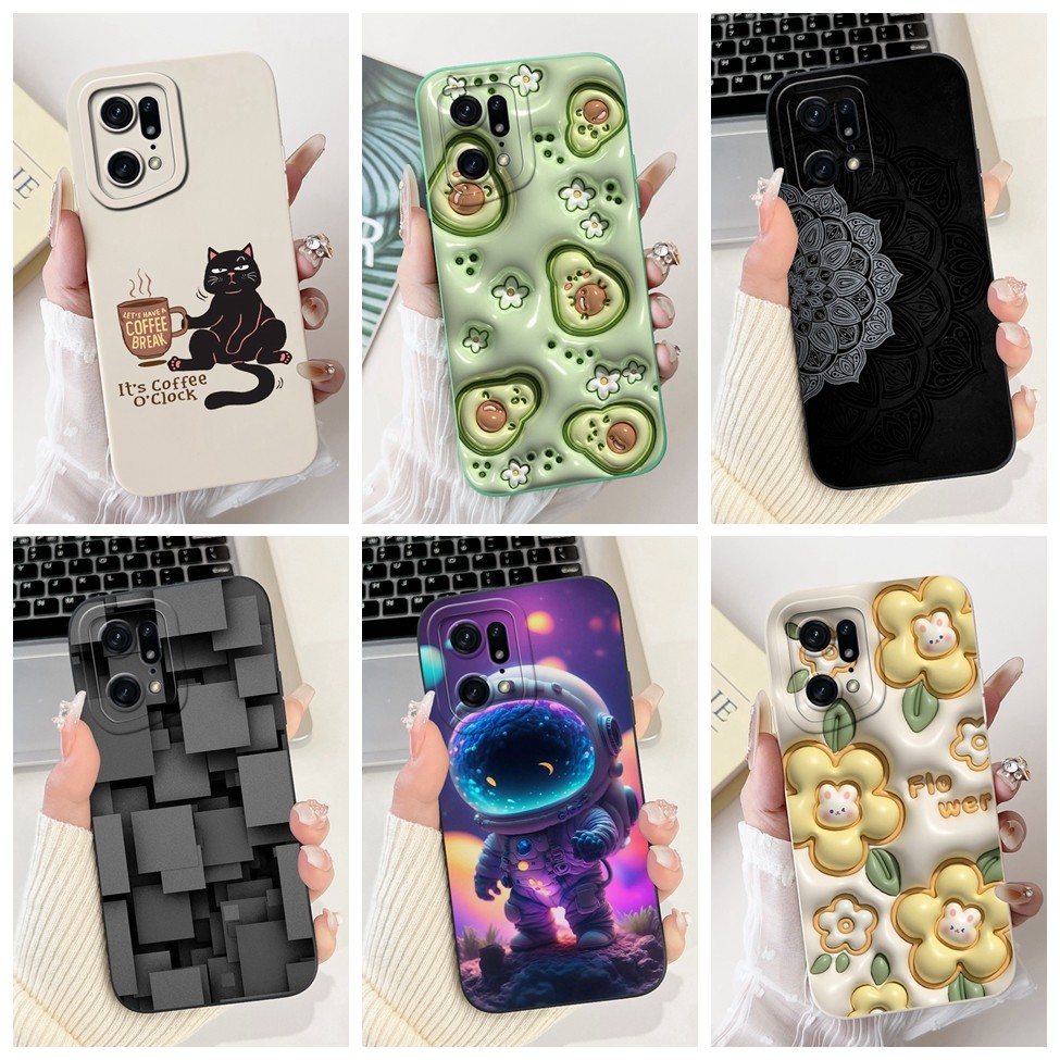 6.7 ปลอก Oppo Find X5Pro CPH2305 ฝาหลัง Oppo Find X5 Pro กรณี Cool แฟชั่นตลกน่ารักการ์ตูนความงามเคสโทรศัพท์กันกระแทก