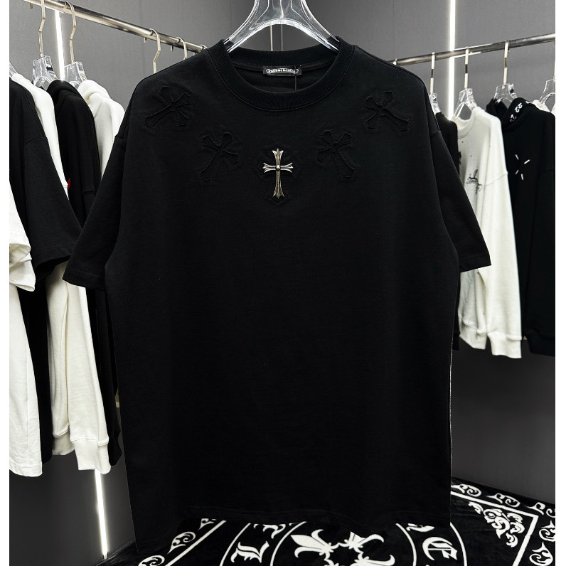 ECUPPER Chrome Hearts T-shirt,vintage Cross T-shirt,couple's T-shirt tee