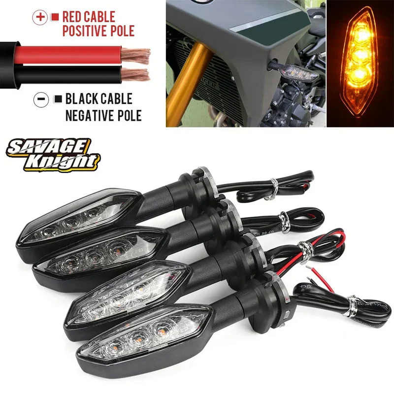 Mo  2024 Front Rear Flasher LED Motorcycle Turn Signal Light For YAMAHA FZ1 FZ03 FZ6 FZ07 FZ8 FZ09 F