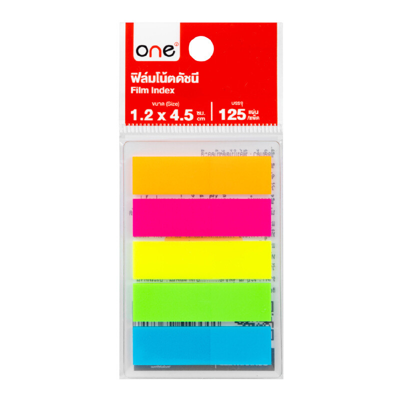 ONE ฟิล์มโน้ตดัชนี รุ่น 55005 สีสะท้อนแสง (คละสี)