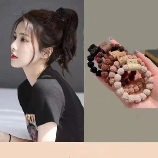 ยางรัดผมเกาหลี ยางรัดผมยืดหยุ่นสูง หนาและทนทาน เรียบง่ายและทันสมัย ​​คุณภาพสูง