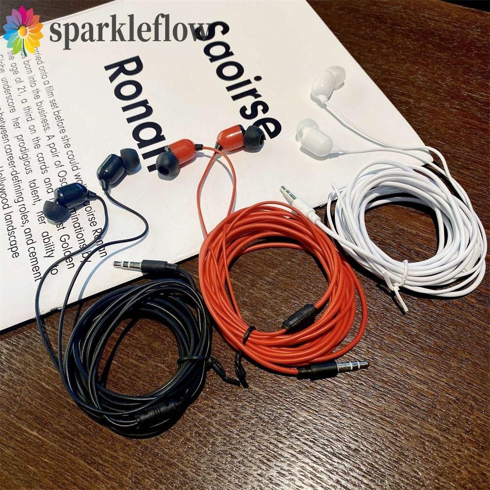 Sparkleflow หูฟังแบบมีสาย Consumer Electronics หูฟังจอภาพคุณภาพสูง ยาวพิเศษ 3 เมตร Super Bass หูฟังชนิดใส่ในหู