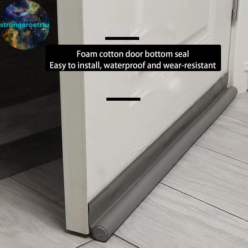 Strongaroetrtu แถบซีลกันลม Drught Excluder Stopper ประตูด้านล่าง Guard Double Protector Doorstop กันฝุ่น Blocker เครื่องซีลกันเสียง TH
