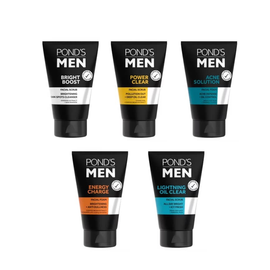 Ponds MEN เฟเชียล วอช โฟม สครับ 100G