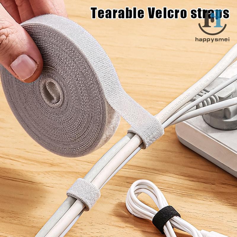 [GA] 5m Reusable Cable Organizer โต๊ะ Wire Winder Cable Tie Organizer ข้อมูลสายป้องกันสายไฟเทป DIY อุปกรณ์เสริม TH