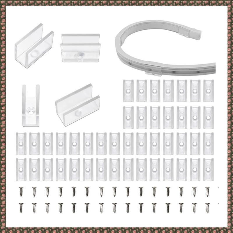 [homegarden1] ขายึดไฟเชือกนีออน, ไฟนีออน 100 ชิ้นติดตั้งคลิปยึดอุปกรณ์เสริมสําหรับ 6x12 มม. LED Neon