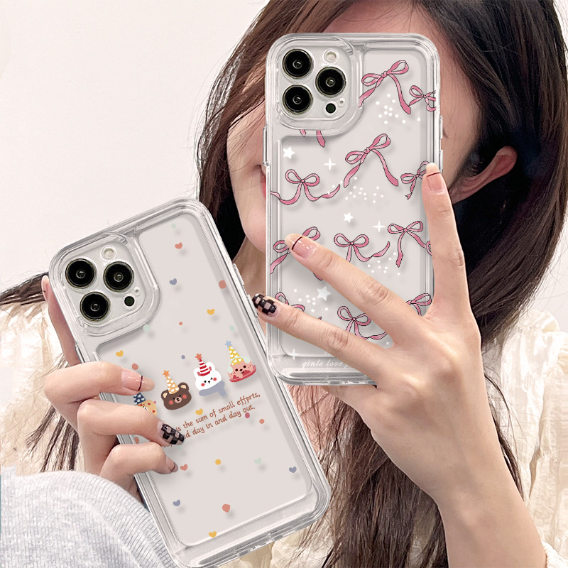 Space เกราะป้องกันสัตว์น่ารัก Glitter Bowknot สําหรับ OPPO Reno 10 5G/Reno 10 Pro 5G /Reno 12 5G/Reno 12 Pro 5G /Reno 2Z/Reno 2F/Reno 5 4G5G /Reno 8T 4G/A1 Pro Soft Case