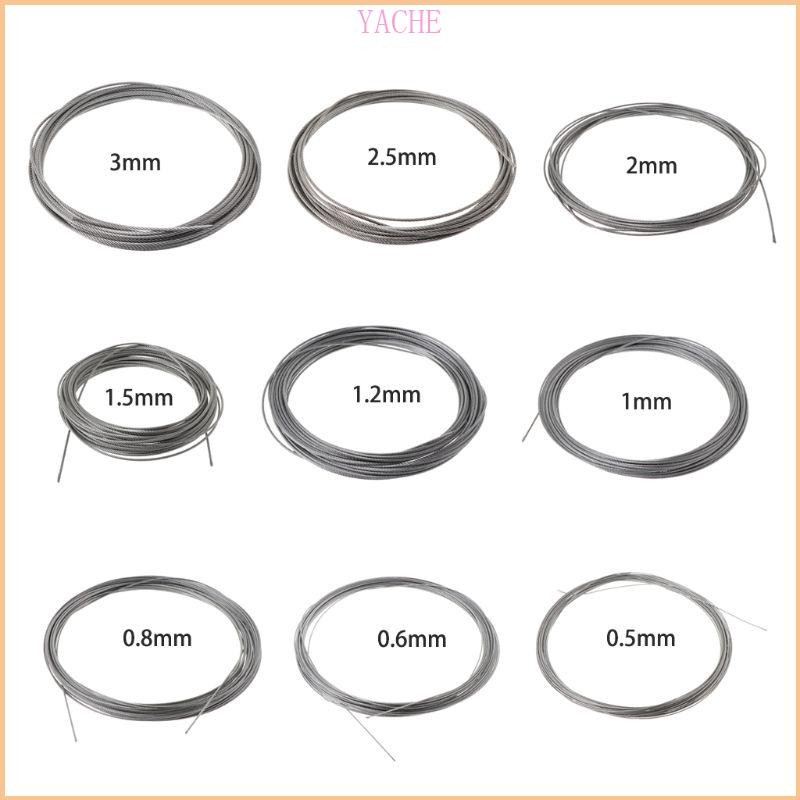 ผ้า 10 เมตร 304 เชือกลวดสแตนเลส 0 5 0 6 0 8 1 1 2 1 5 2 2 5 3 มม. สําหรับ ดาดฟ้า ราวบันได ระบบความปลอดภัย สวมใส่-res