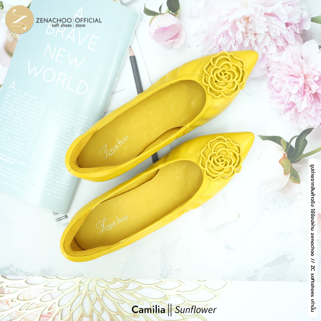 Zenachoo รุ่น Camilia สูง 1นิ้ว ทรงปกติ เปลี่ยนไซส์ได้-ไม่รับคืน หนังแกะนิ่ม หน้ากว้างเดินสบายมาก ราคา ถูกที่สุด ดีลบีเคเค แกลเลอรีภาพที่ 5