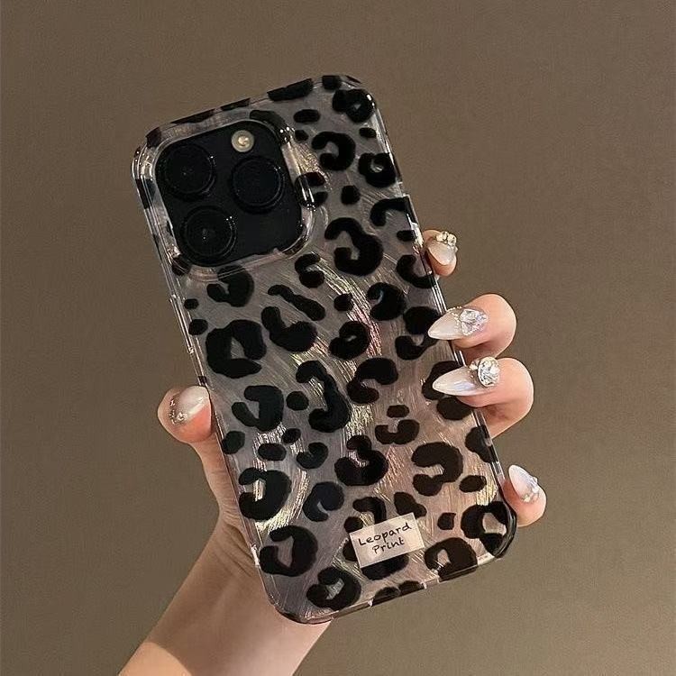 เคสไอโฟน ลายเสือดาว สำหรับ IPhone 15 11 16 13 12 14 Pro Max 7Plus 8Plus XR X XS Max 7 8 15 Plus SE 2020หรูหรา หรูหรา เคส