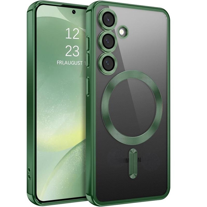 Case S25ultra S24ultra เคสชาร์จไร้สาย พร้อมเลนส์ For Samsung Galaxy S22 S23 S24 S25 Plus ultra FE S24FE S23FE แม่เหล็ก - รูปที่ 2