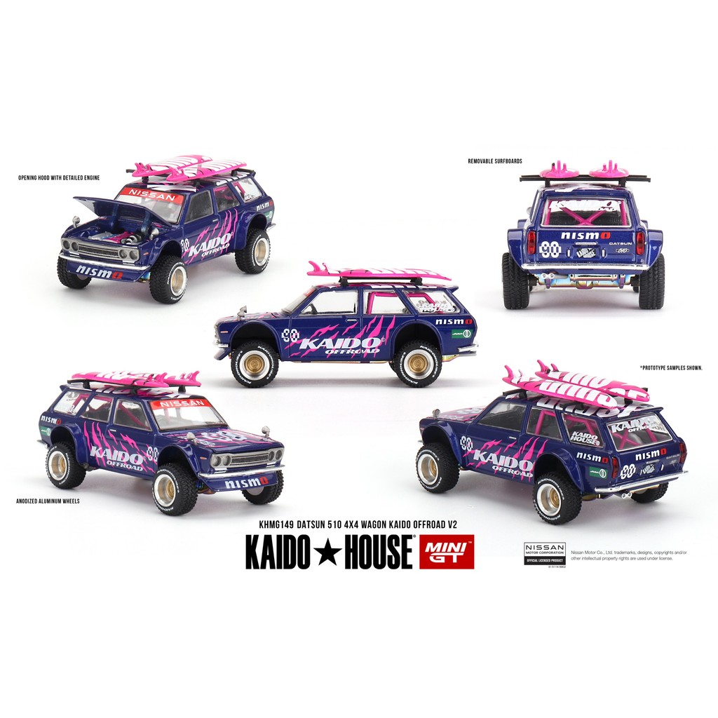 MINI GT X KAIDO HOUSE 1/64 KHMG149 DATSUN 510 4x4 WAGON KAIDO OFFROAD V2