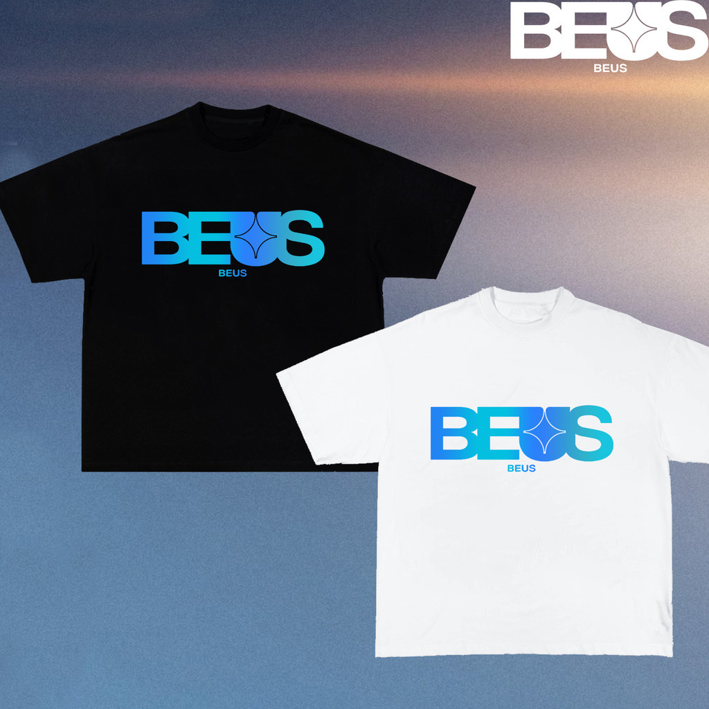 🌟 [ Cotton] 2025 Bus Because of You I Shine BEUS พิมพ์รอบคอผู้หญิงผ้าฝ้ายแขนสั้นเสื้อยืดผู้หญิง ดำ ข