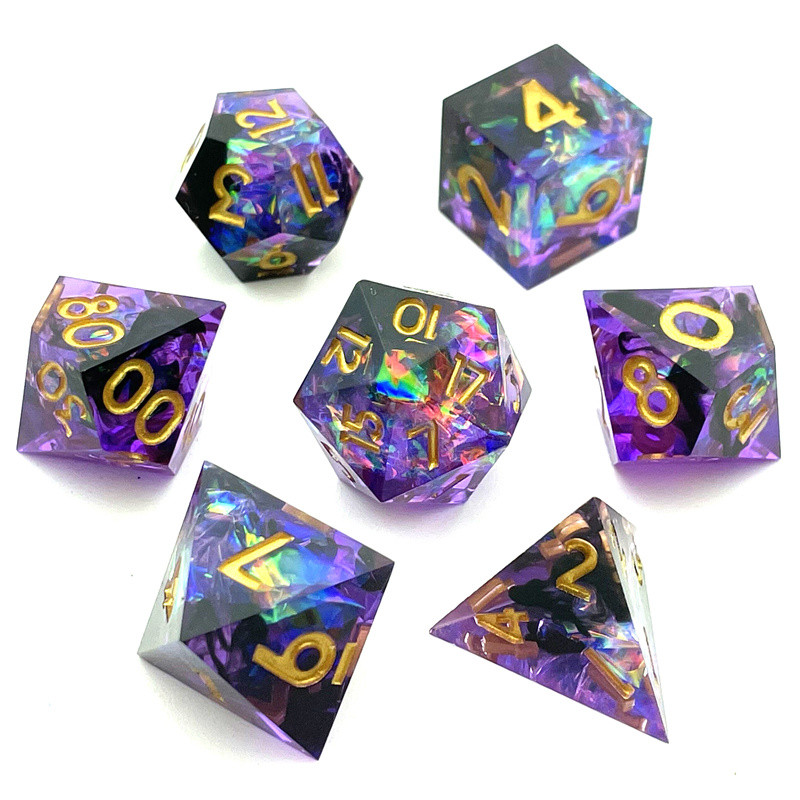 Dnd dice set ลูกเต๋า dnd ลูกเต๋าเรซิ่นมุมแหลม DND กลุ่มวิ่งตารางทัวร์มังกรและดันเจี้ยน Coc Kesulu ลู