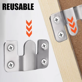 1/3/5 คู่ Heavy Duty Photo Frame Hooks - สแตนเลส Z-Clips เชื่อมต่อกันเฟอร์นิเจอร์