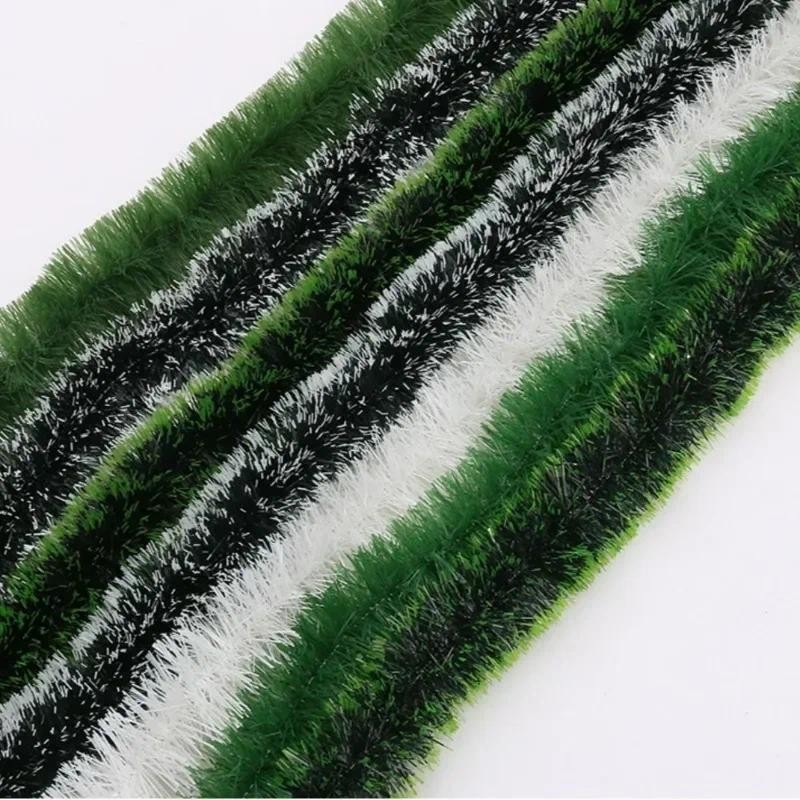1PC ประมาณ 2M Christmas Garland Home Party Wall ประตูตกแต่งเครื่องประดับต้นคริสต์มาส Tinsel แถบ Bowknot Party Supplies