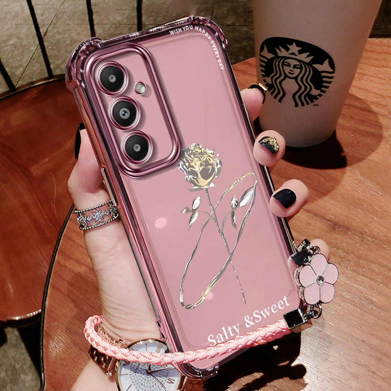 เคส เคสโทรศัพท์ Samsung A16 5G A26 A36 5G A56 5G เคสใสแบบนุ่มกันกระแทกสี่มุม sjfsyqmg
