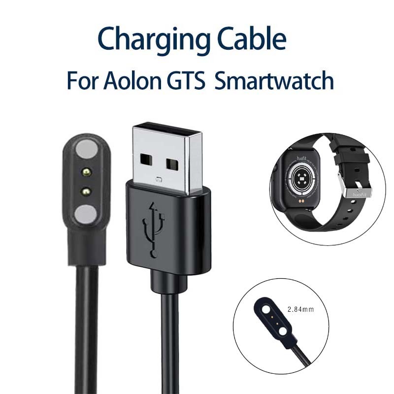 เครื่องชาร์จ USB สำหรับ Aolon Watch GTS / สายชาร์จ Smart Watch / Jam Fitness / Pengecas / การชาร์จอย