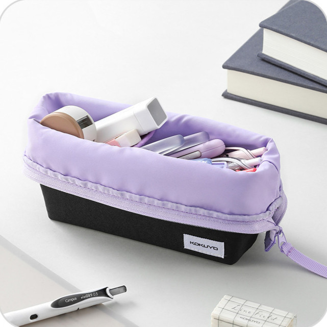 Kokuyo Black Pencil Case Collection กล่องดินสอแบบเรียบง่าย ทนทานต่อสิ่งสกปรก - รูปที่ 3