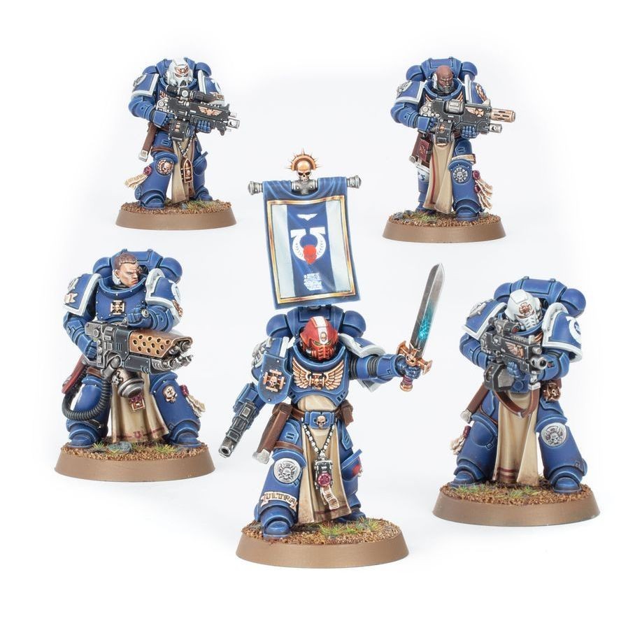 [ขายร้อนในร้าน] คอลเลกชันทีม Warhammer 40K โมเดลเรซินชิ้นเดียวฟิล์มขาวไม่ทาสี โมเดล Terminator Company Hero Invasion CDDS