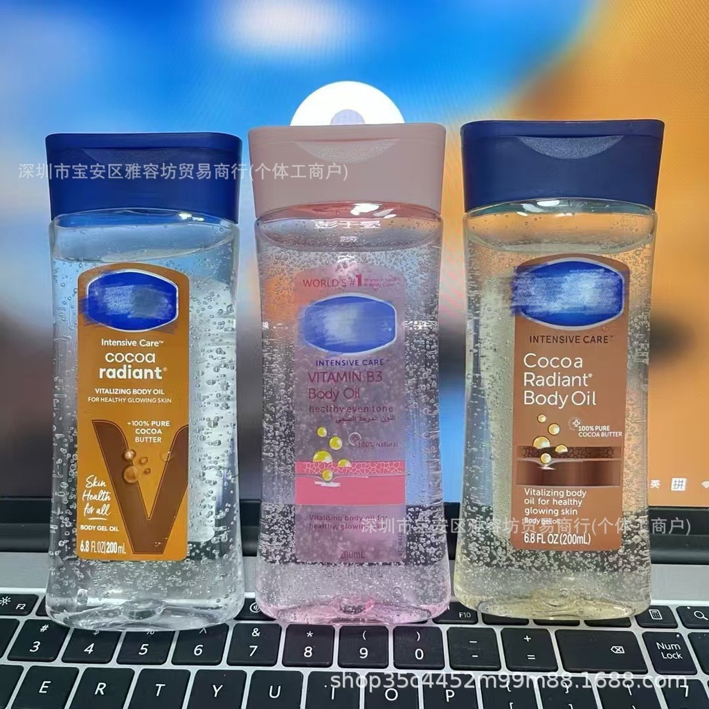 [Hot Sale]Vaselin body gel oil Vaseline Body Rose Glow Body Gel Oil 200ml1.8