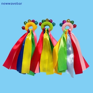 {}newwave} 1 ชิ้นริบบิ้นข้อมือเด็กทีมกีฬา Pompom เชียร์ลีดเดอร์ Big Match Pom Club Dance Props สร้อยข้อมือยืดหยุ่นเชือกยืดหยุ่น {TH}