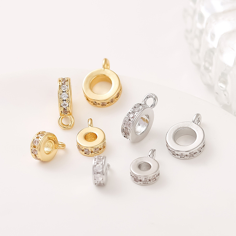 Spacer ลูกปัด 18K แขวนเดี่ยว diy สร้อยข้อมือสร้อยคออุปกรณ์เสริม - รูปที่ 5