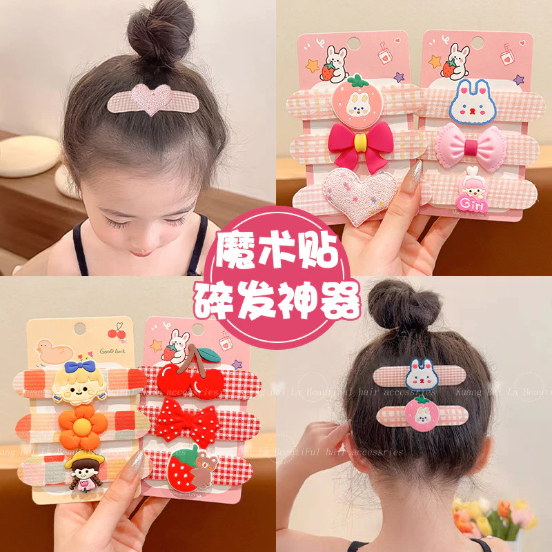 3ชิ้นเด็กการ์ตูนเรียบสติกเกอร์เด็กสาวผมหักจบสิ่งประดิษฐ์ thumbnail 9