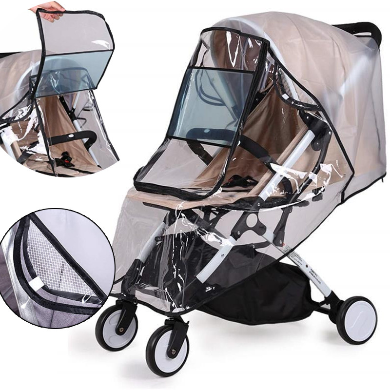 COD ผ้าพลาสติกคลุมรถเข็น EVA  มีซิปหน้า เปิดปิดได้ กันฝน / กันฝุ่น / กันละอองได้