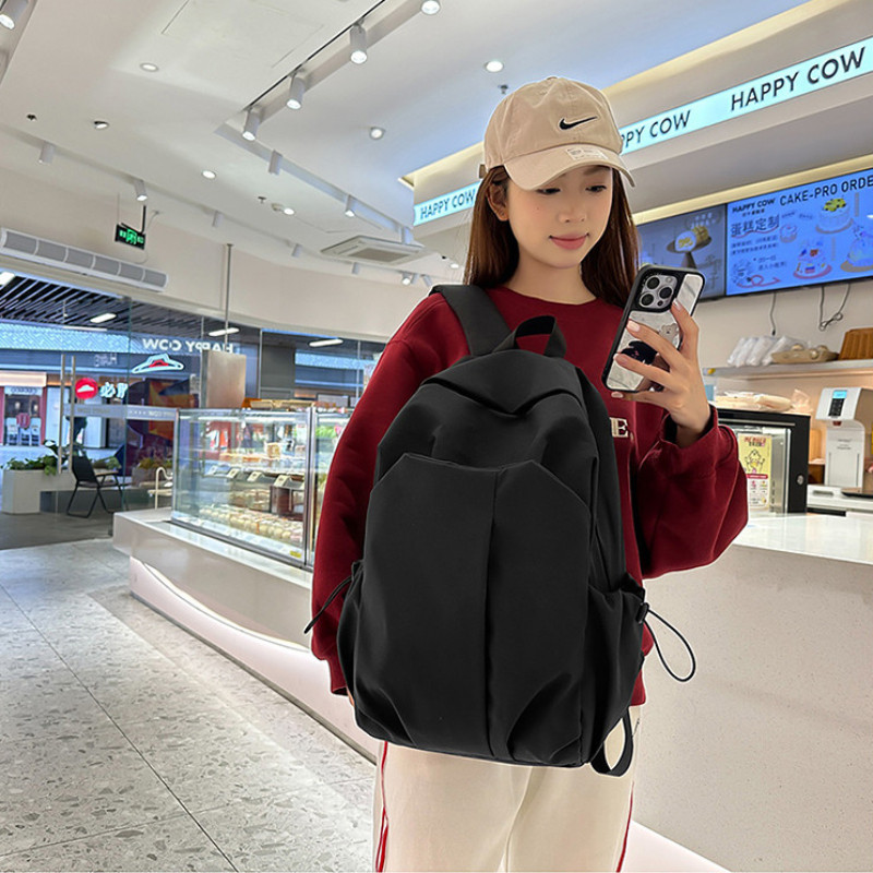 LHL BOUTIQUE กระเป๋าเป้สะพายหลังแล็ปท็อปกันน้ำสำหรับเดินทางแฟชั่นสบายๆ สำหรับโรงเรียนมัธยม