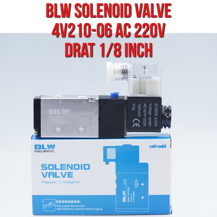 BLW Solenoid วาล์วโซลินอยด์วาล์ว 4V210-06 4V210 - 06 AC 220V เกลียว 1/8" 1/8 นิ้ว AC220V AC220 วาล์ว