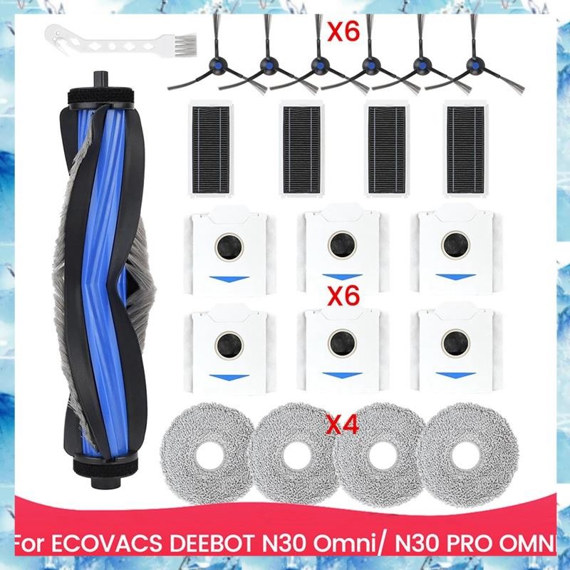 [ ] สําหรับ N30 OMNI/ N30 PRO OMNI หุ่นยนต์สูญญากาศอะไหล่หลักแปรงด้านข้าง Hepa Filter Mop ผ้าถุงเก็บ
