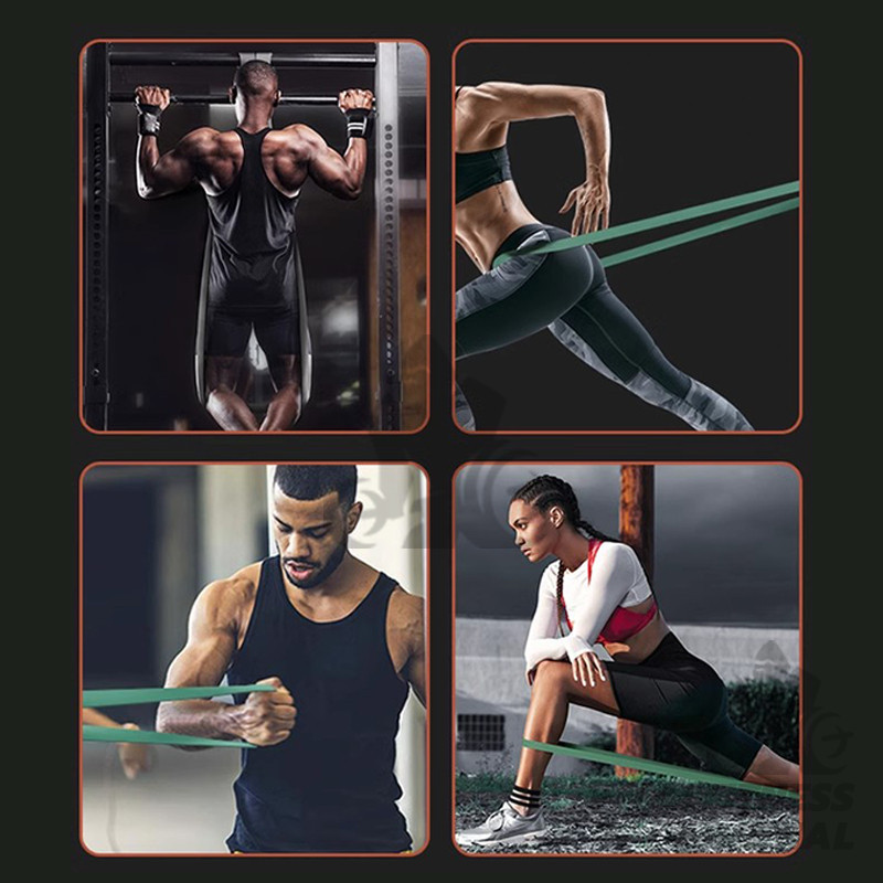 ยางยืดออกกำลังกาย ยางยืดออกกําลังกายแรงต้าน ยางดึงข้อ บริหารกล้ามเนื้อ resistance band  (มี 4 แรงต้าน)