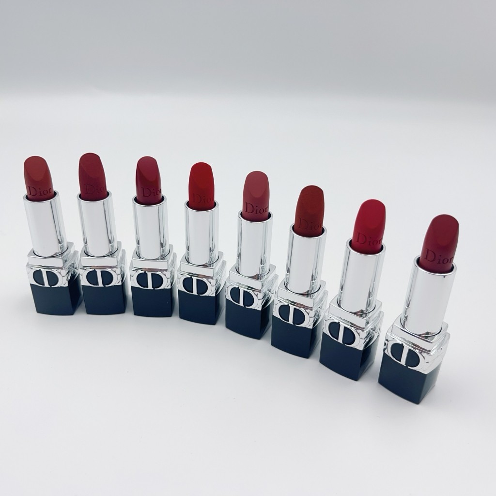 DIOR Lipstick Intense Blue Gold ลิปสติก 999 Matte and ลิปสติก 999 Dior ขนาดตัวอย่าง ลิปสติก Lacquer 