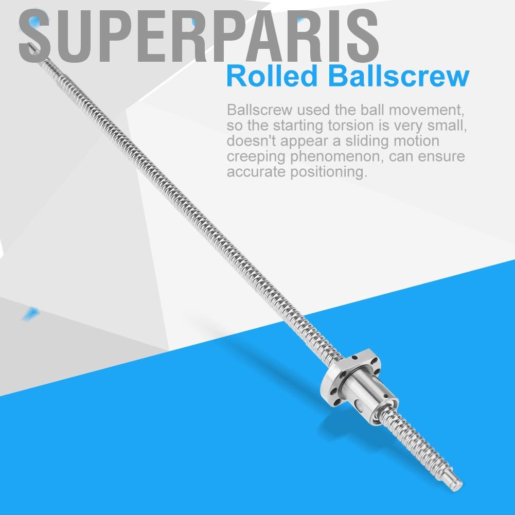 Superparis IFCOW SFU1204 500 มม. รีดบอลสกรู Ballnut anti-backlash โดยไม่รองรับด้านข้างด้านข้าง