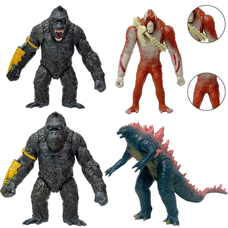 ฟิกเกอร์แอคชั่น GODZILLA VS KONG 2 ฟิกเกอร์คิงคอง ก็อดซิลล่า สการ์คิง ของตกแต่งห้องสำหรับเด็ก